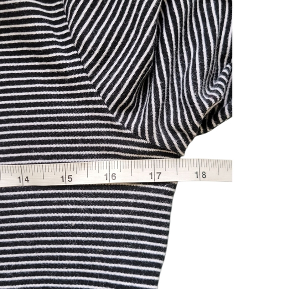 Lauren Ralph Lauren Striped Boatneck Top Black White Old Money Sz L Nautical - Picture 7 of 12